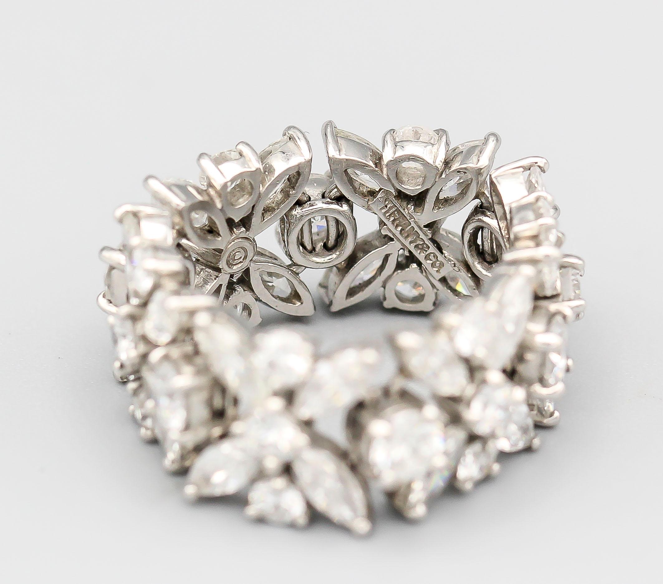 Contemporary Tiffany & Co. Flexible Diamond Platinum Eternity Band Ring