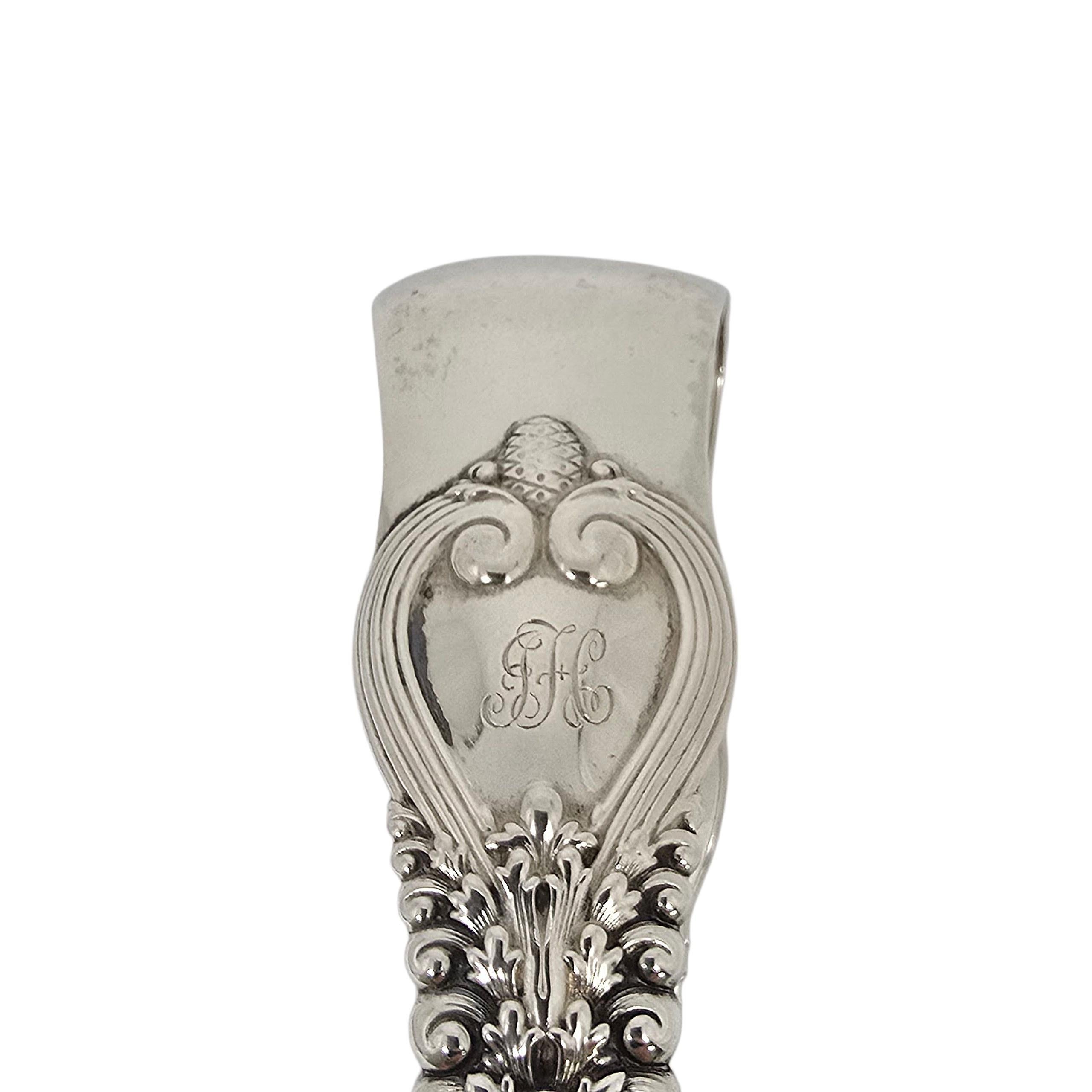 Tiffany & Co Florentine Sterling Silver Asparagus Tongs w/Monogram  #22624 4