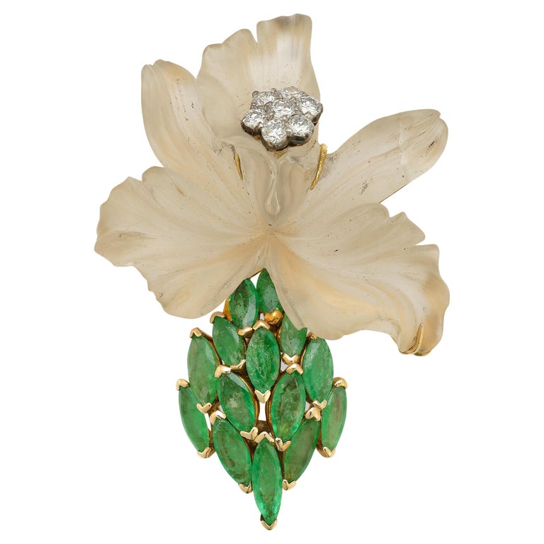 Tiffany & Co Flower Brooch For Sale