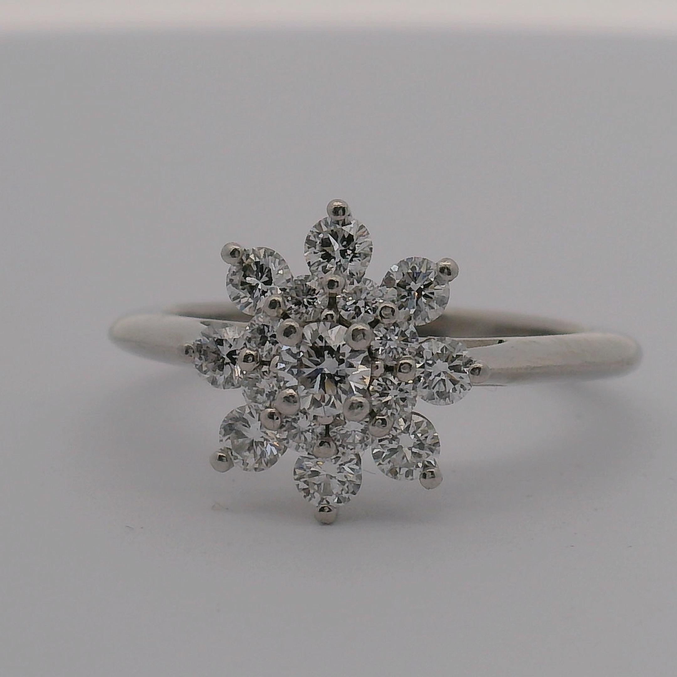 Tiffany & Co. Flower Diamond Ring For Sale 2