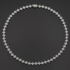 TIFFANY & CO Flower Lace Platinum Diamond Necklace