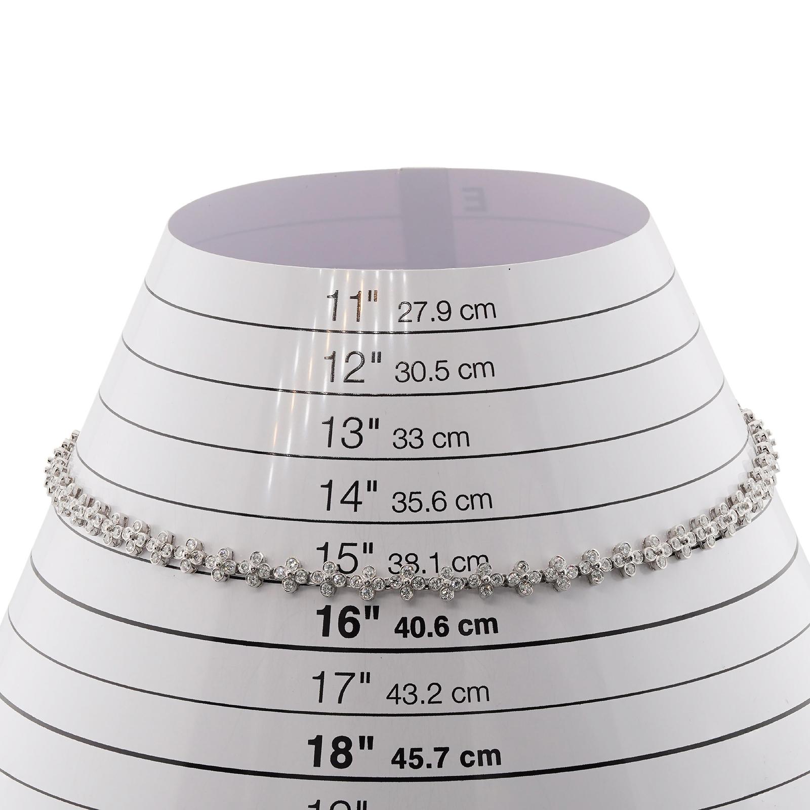 TIFFANY & CO Halskette aus Platin mit Blumenspitze und Diamanten im Angebot 1