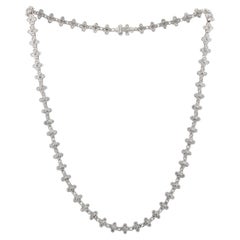 TIFFANY & CO Collier de fleurs en dentelle, platine et diamants