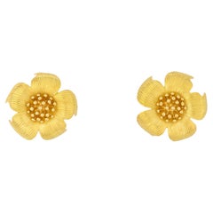 Tiffany & Co. Flower Motif Earrings