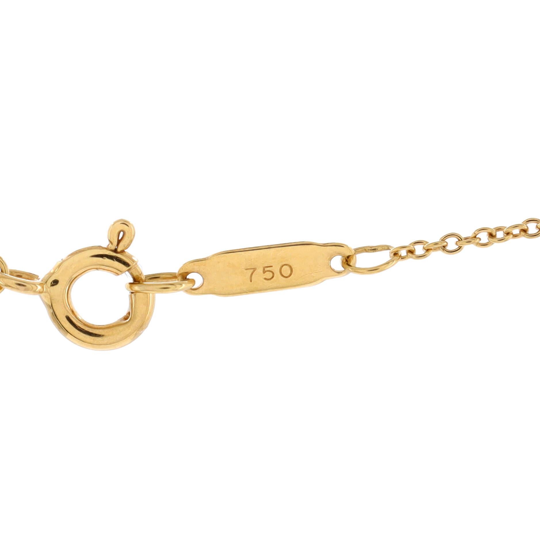 Women's Tiffany & Co. Flower Pendant Necklace 18k Yellow Gold with Diamonds