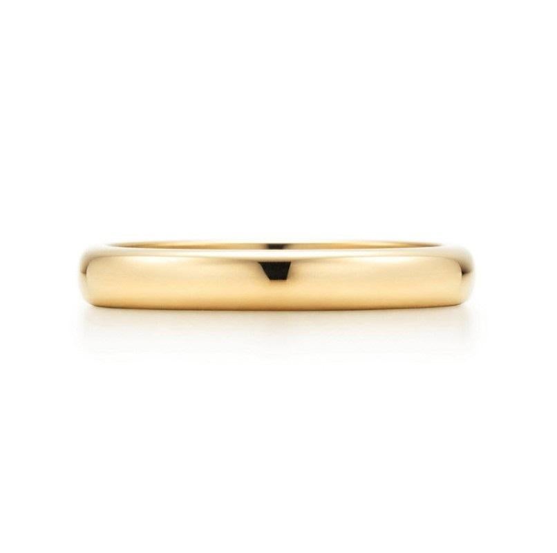 TIFFANY & Co. Forever 18K Gold 3mm Lucida Wedding Band Ring 7.5 

Metal: 18K Yellow Gold
Size: 7.5 
Band Width: 3mm
Weight: 3.60 grams
Hallmark: ©TIFFANY&CO. Au750
Condition: Excellent condition, like new
Tiffany Price: $980

Authenticity Guaranteed
