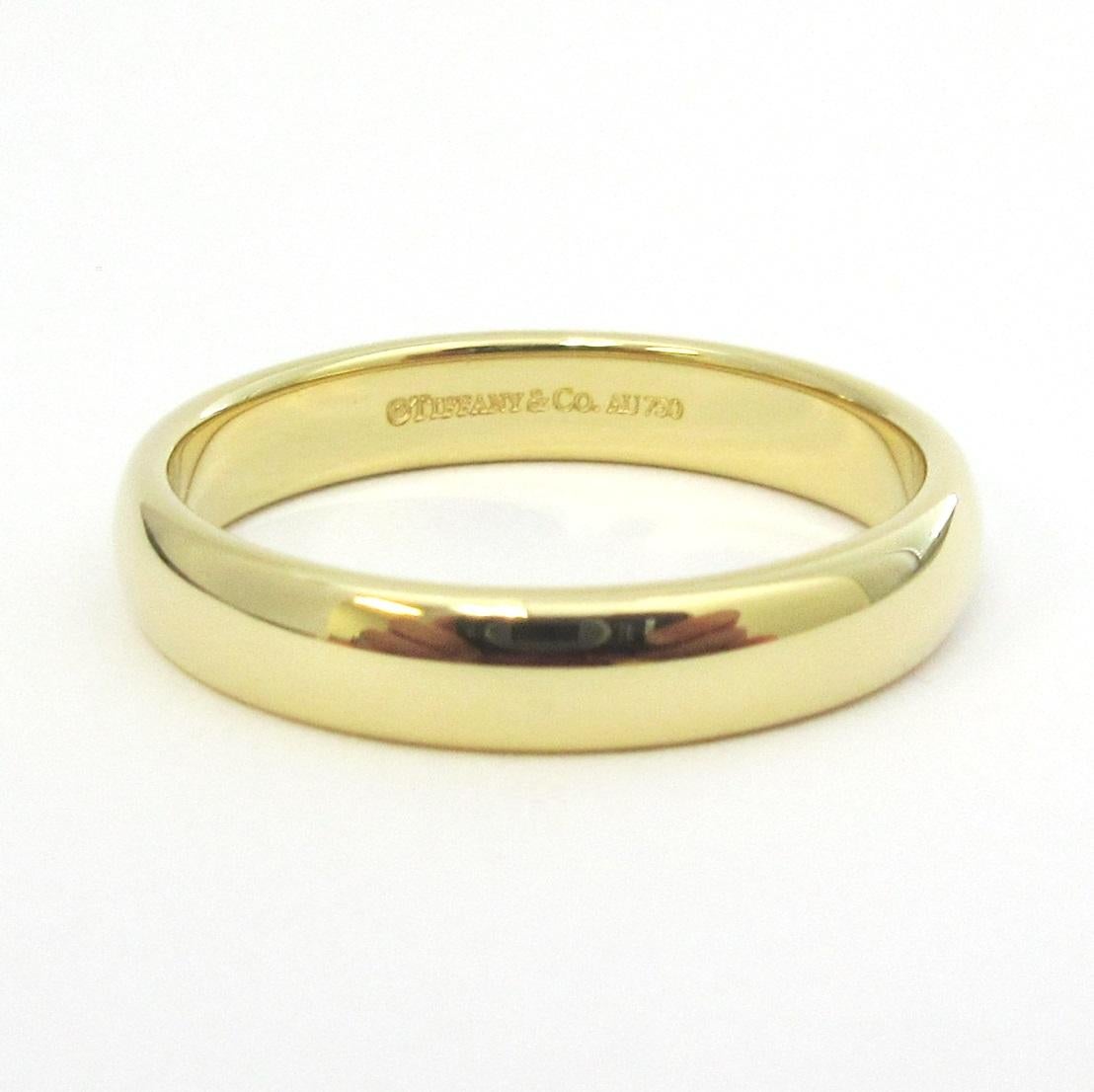 TIFFANY & Co. Forever Or 18K 4.5mm Lucida Wedding Band Ring 12 en vente 1