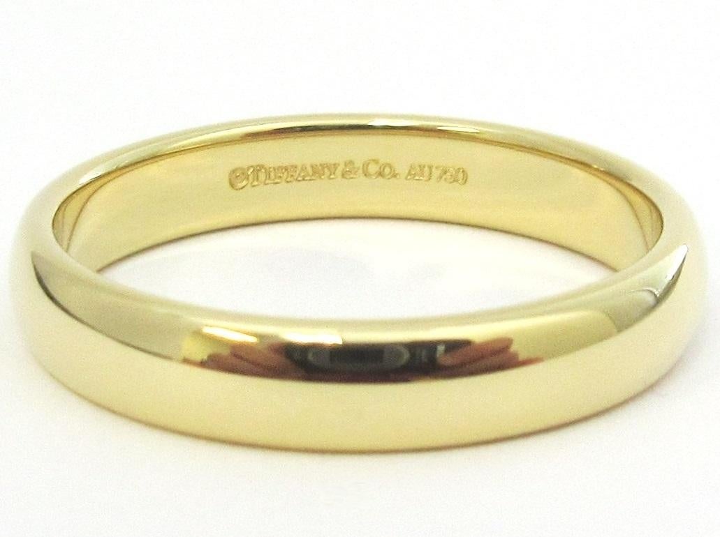 TIFFANY & Co. Forever Or 18K 4.5mm Lucida Wedding Band Ring 12 en vente 2