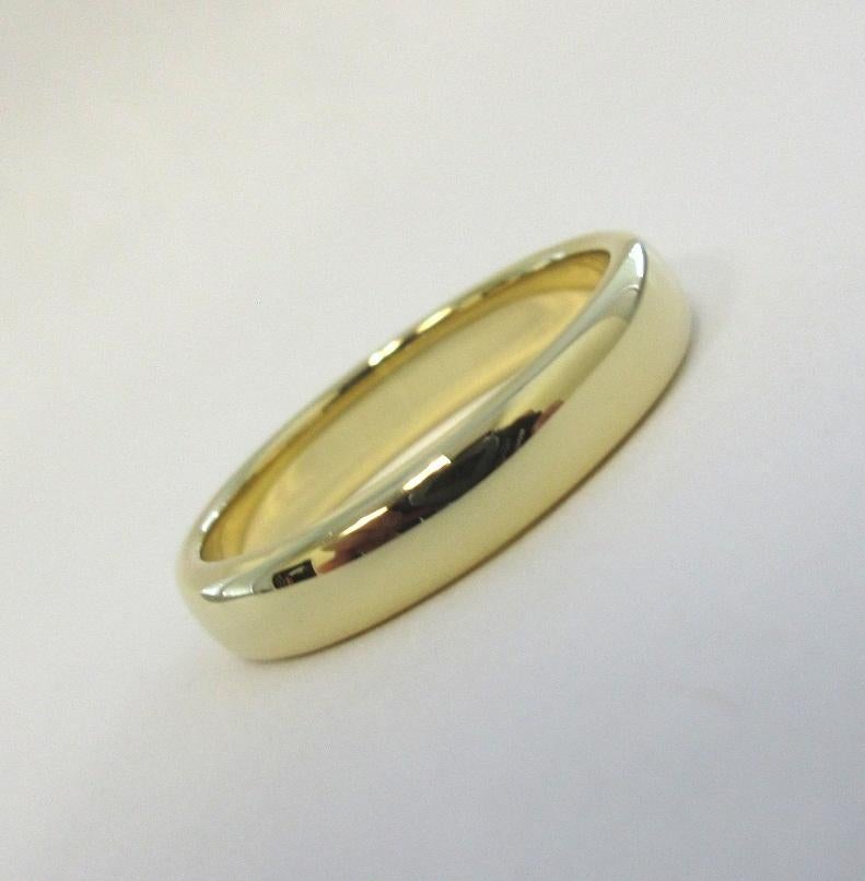 TIFFANY & Co. Forever Or 18K 4.5mm Lucida Wedding Band Ring 9.5 Unisexe en vente