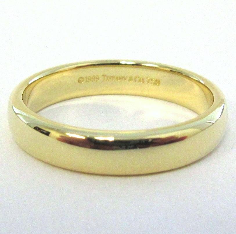 TIFFANY & Co. Forever Or 18K 4.5mm Lucida Wedding Band Ring 9.5 en vente 1