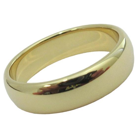 TIFFANY & Co. Forever 18K Gold 6mm Lucida Wedding Band Ring 10.5 For Sale