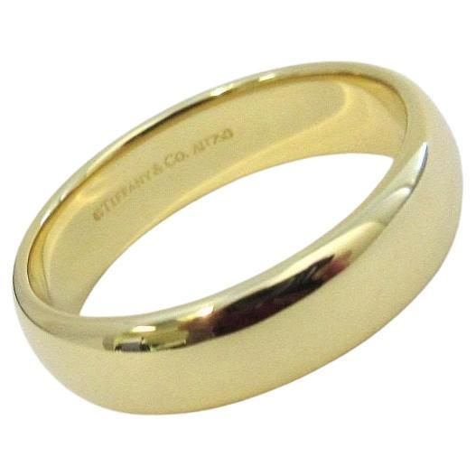 TIFFANY & Co. Forever 18K Gold 6mm Lucida Hochzeit Band Ring 11.5