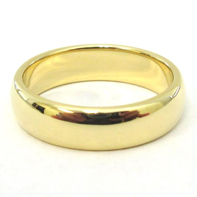 TIFFANY & Co. Forever 18K Gold 6mm Lucida Wedding Band Ring 9.5 In Excellent Condition For Sale In Los Angeles, CA