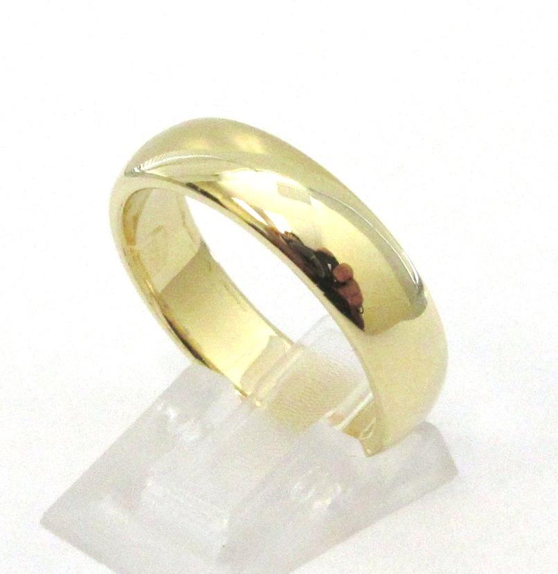 TIFFANY & Co. Forever 18K Gold 6mm Lucida Wedding Band Ring 9.5 For Sale 1
