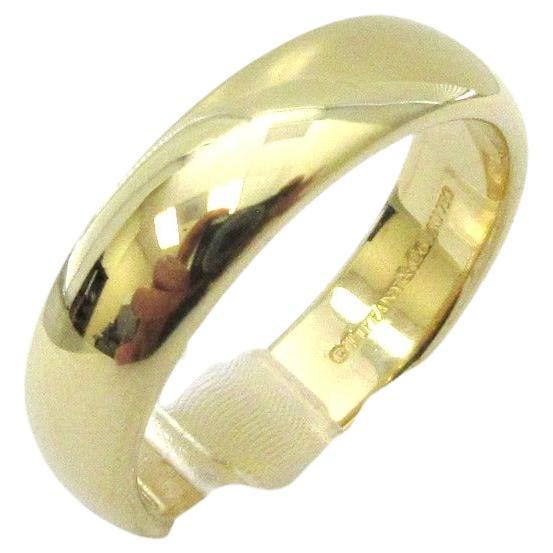 TIFFANY & Co. Forever 18K Gold 6mm Lucida Wedding Band Ring 9.5 For Sale