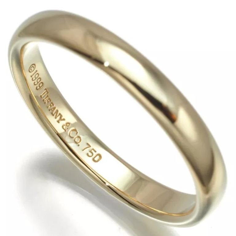 TIFFANY & Co. Forever 18K Gelbgold 3mm Lucida Ehering 6 im Zustand „Hervorragend“ in Los Angeles, CA