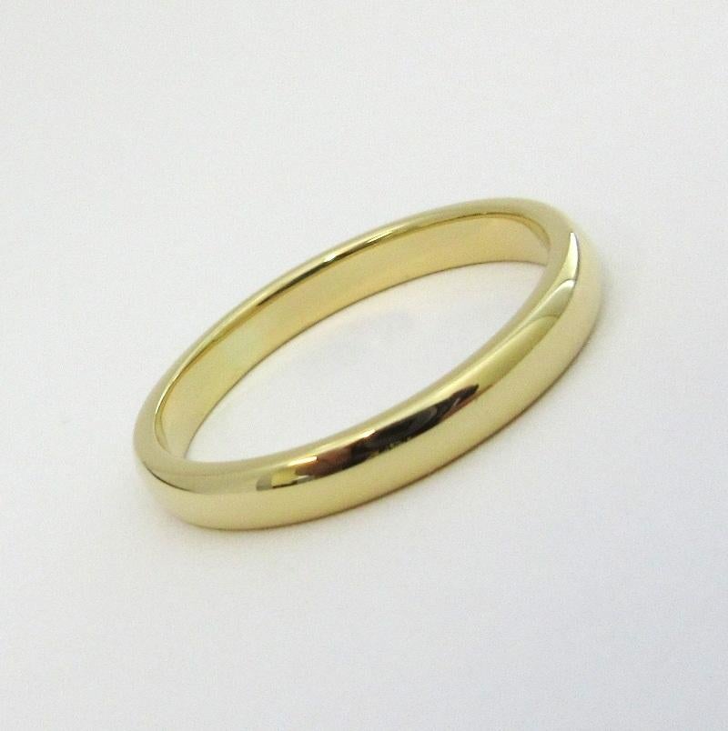 Tiffany & Co. Forever 18k Yellow Gold Lucida Wedding Band Ring  In Excellent Condition For Sale In Los Angeles, CA
