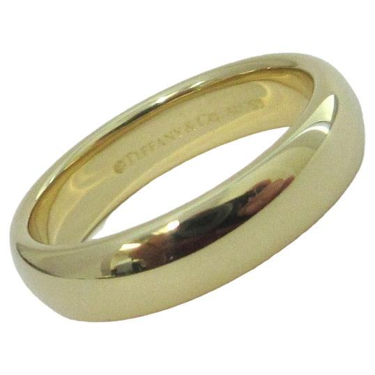 TIFFANY & Co. Forever 18K Yellow Gold 4.5mm Lucida Wedding Band Ring 5.5 For Sale