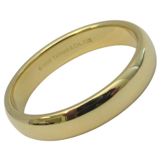 Tiffany & Co. Forever 18k Yellow Gold Lucida Wedding Band Ring 10 For Sale