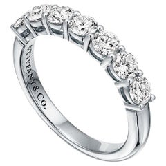 Tiffany & Co. Forever Band Platinum Ring with Half-Circle Radiant Round Diamonds