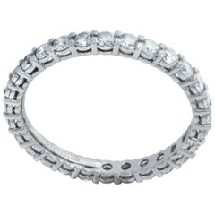 Tiffany & Co. Bague en platine avec anneau en diamant à vie