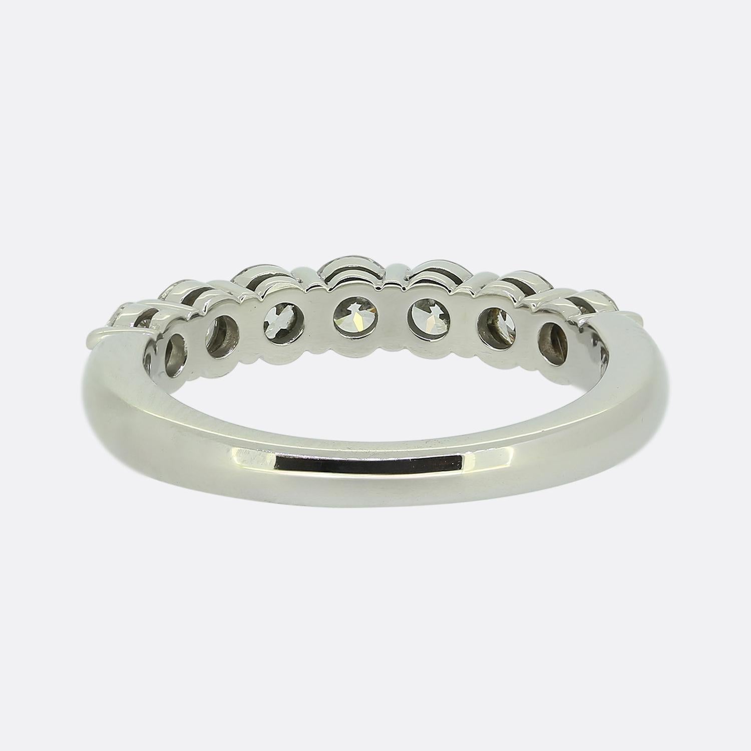 Tiffany & Co. Forever Diamond Half Eternity Band Ring In Good Condition For Sale In London, GB