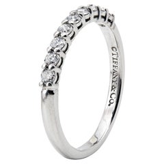 Tiffany & Co. Forever Diamonds Platinum Half Eternity Band Ring 51