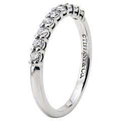 Tiffany & Co. Forever Diamonds Platinum Half Eternity Band Ring 51