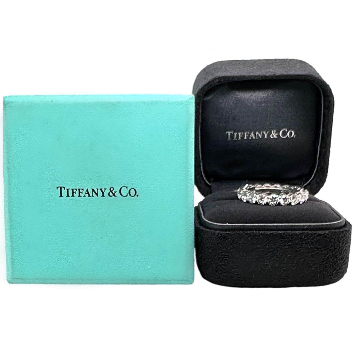Round Cut Tiffany & Co FOREVER Full Circle Round Diamond 3.02 tcw Band Ring Platinum For Sale