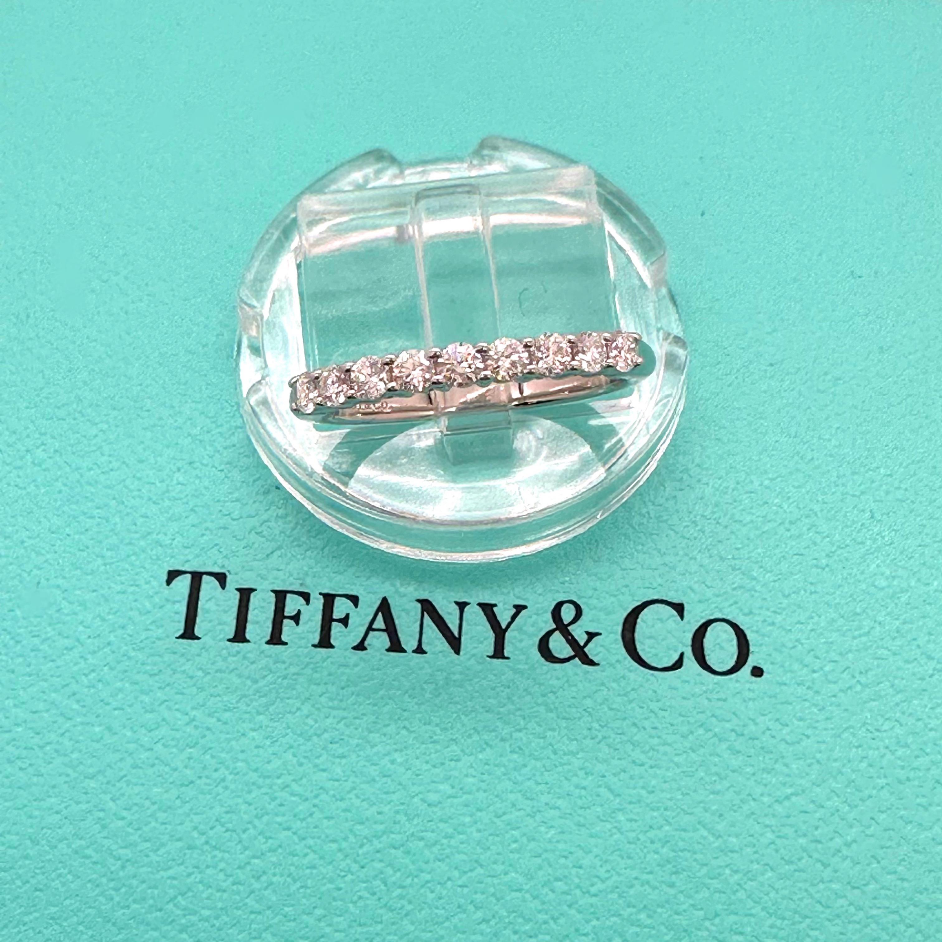 Tiffany & Co. Forever Half-Circle Diamond Band 2.2 MM in Platinum For Sale 6