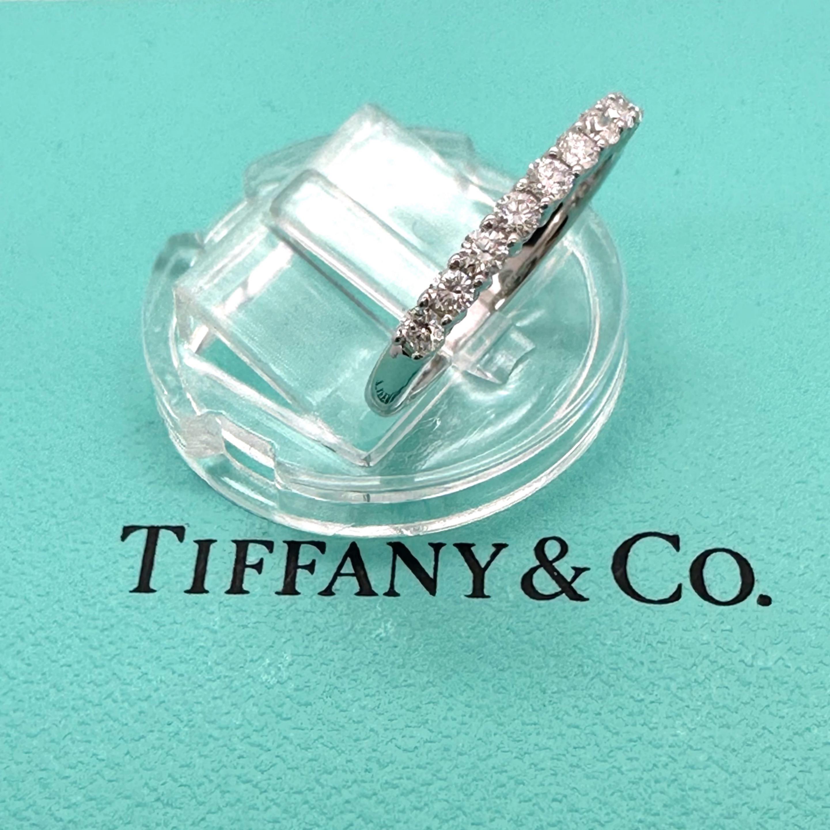 Tiffany & Co. Forever Half-Circle Diamond Band 2.2 MM in Platinum For Sale 7