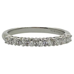 Tiffany & Co. Anillo de diamantes semicircular Forever 2,2 MM en platino