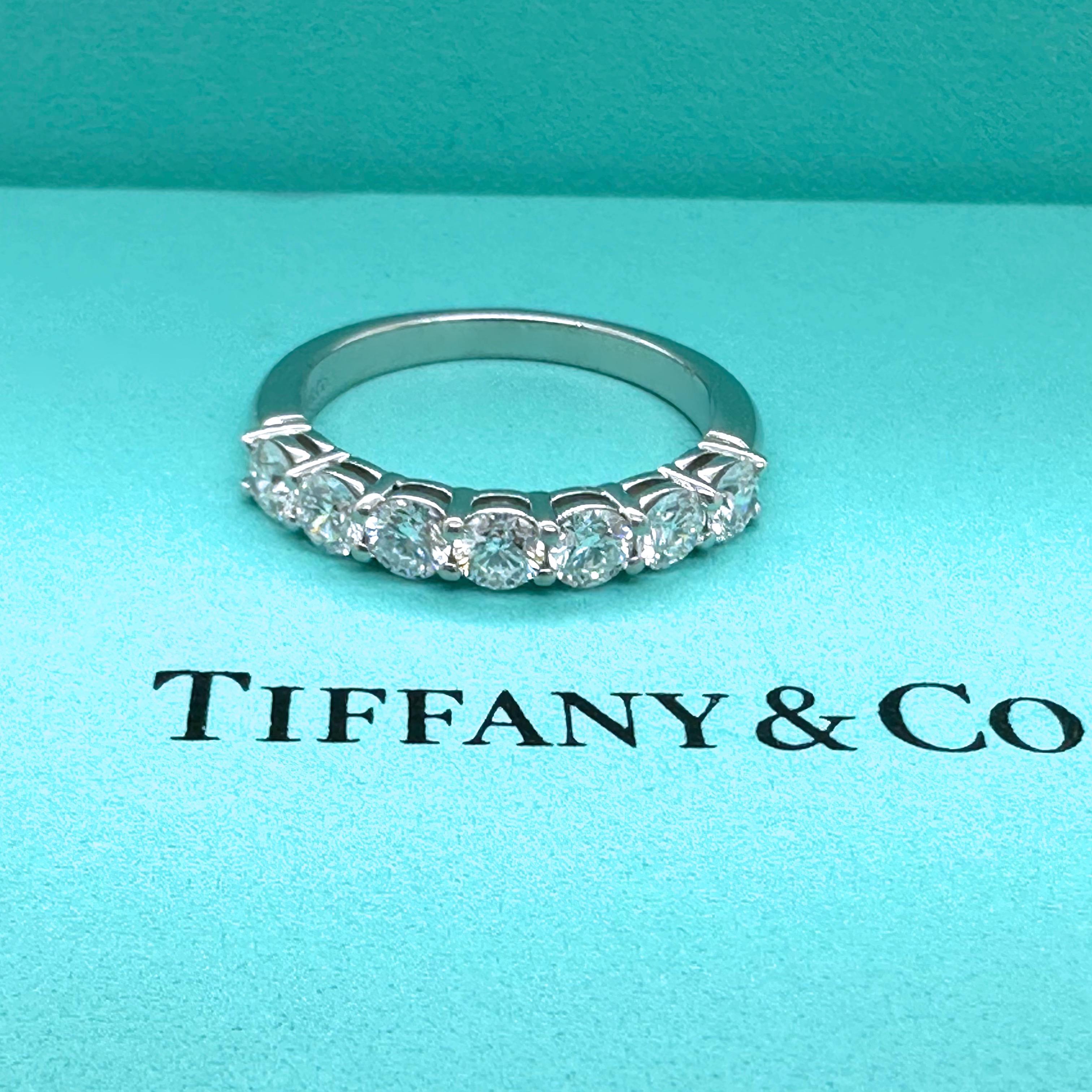 Tiffany & Co. Forever Half Circle Diamond Band Platinum 3.5 MM For Sale 8