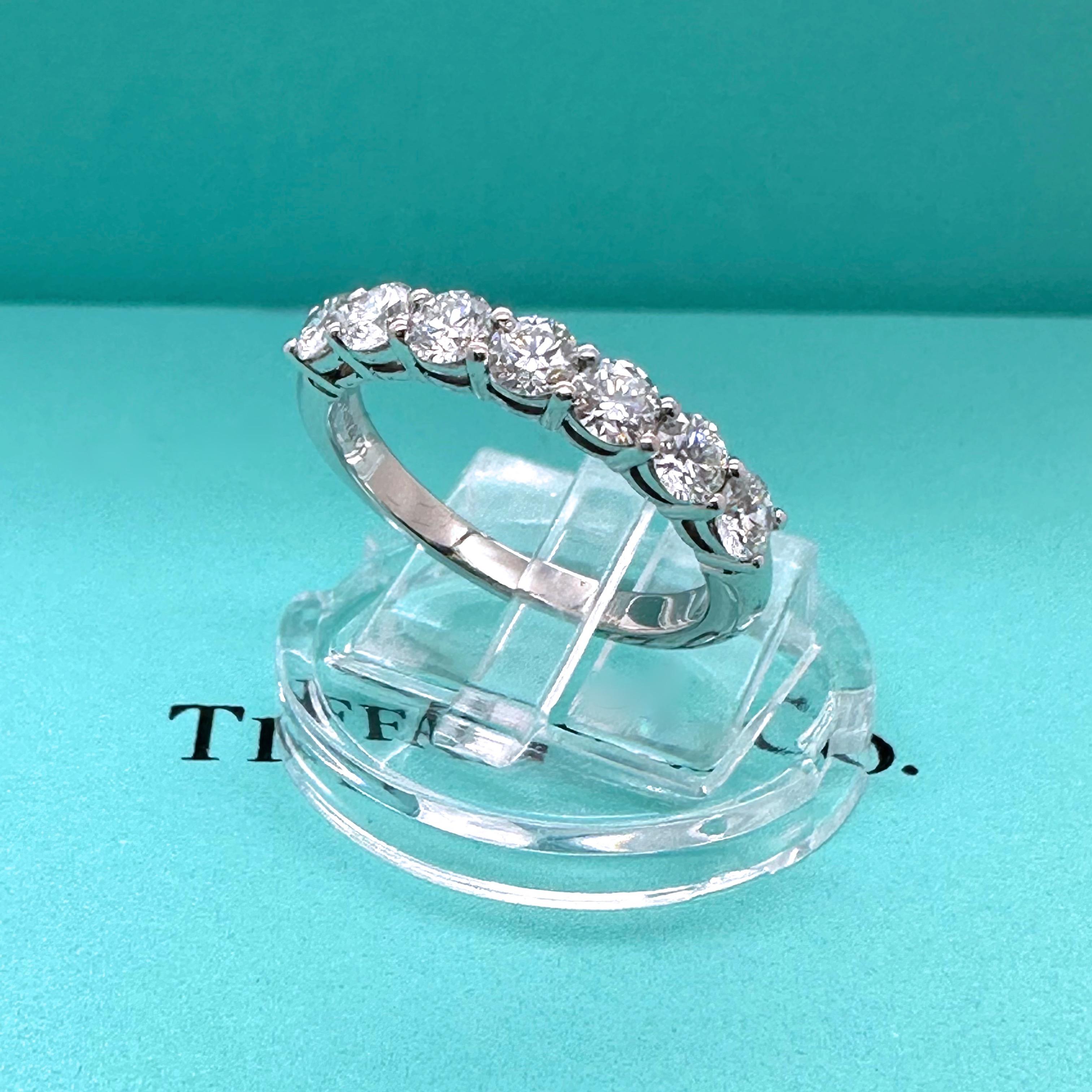 Tiffany & Co. Forever Half Circle Diamond Band Platinum 3.5 MM For Sale 11