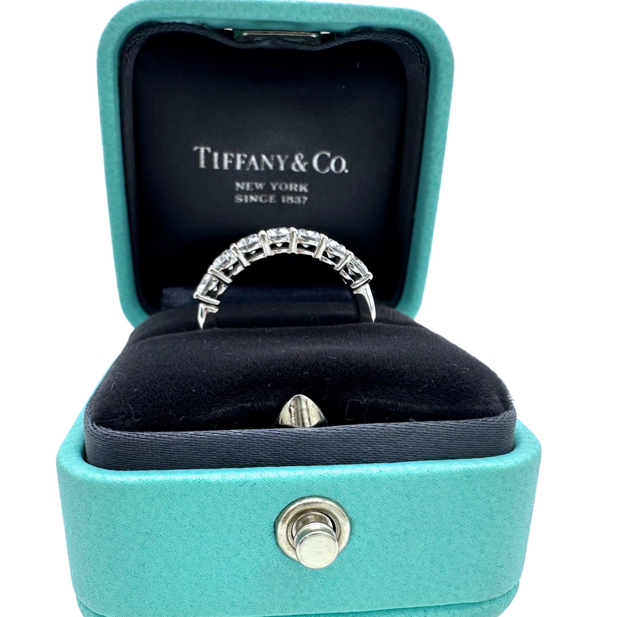 Tiffany & Co. Forever Half Circle Diamond Band Platinum 3.5 MM For Sale 4