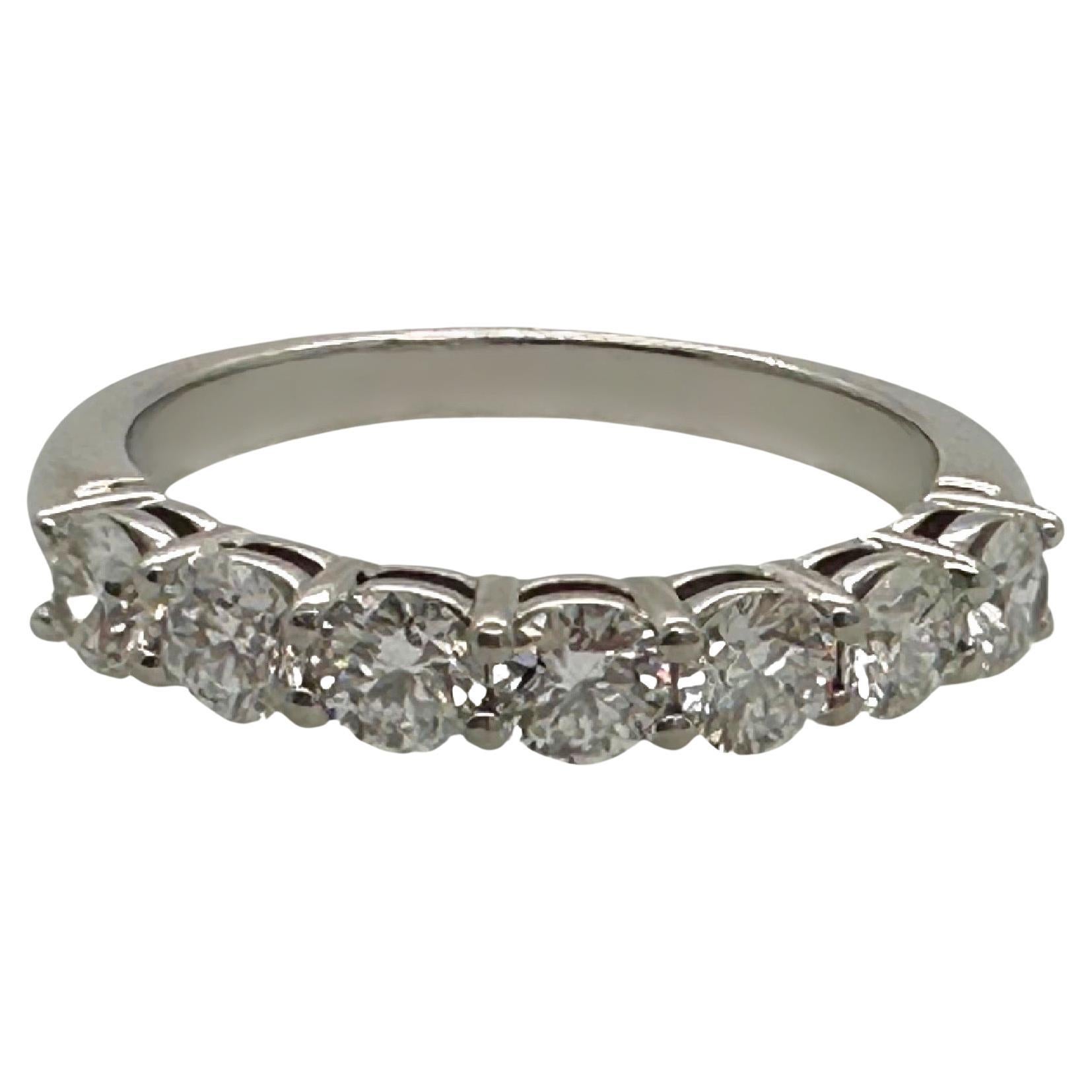 Tiffany & Co. Forever Half Circle Diamond Band Platinum 3.5 MM For Sale