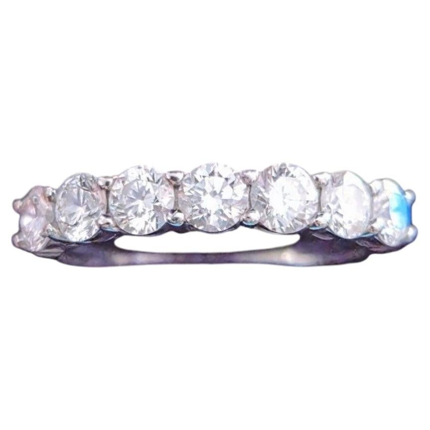 Tiffany & Co. Forever Half Circle Diamond Platinum Band Ring .91 ct 3.5mm For Sale