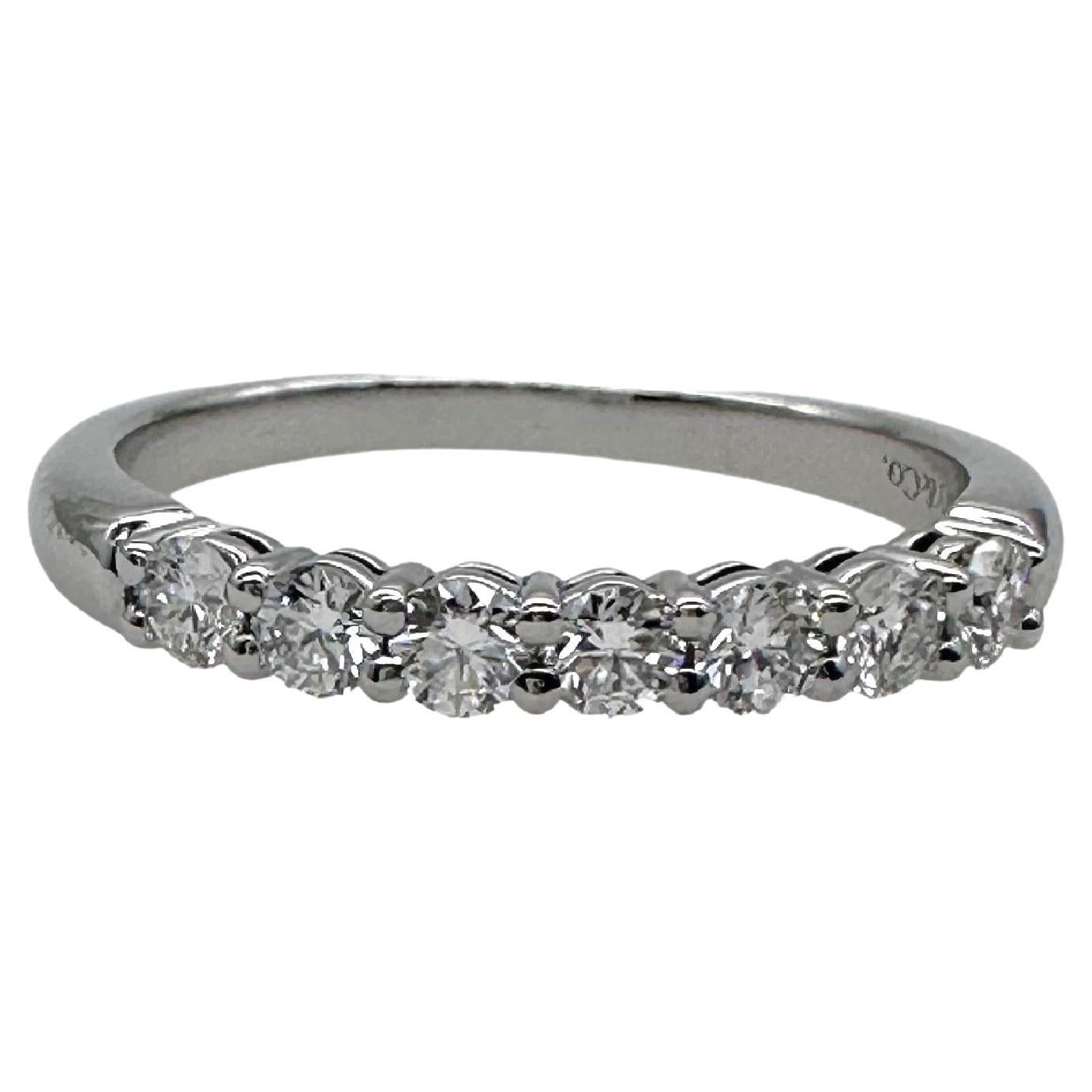Tiffany & Co Forever Half Circle Diamonds Platinum Band Ring For Sale