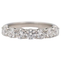 Tiffany & Co. Forever Ladies Platinum Half Circle Diamond Wedding Band 3.5MM