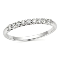 TIFFANY & Co. Forever Platinum 2.2mm Half Circle Diamond Embrace Band Ring 10