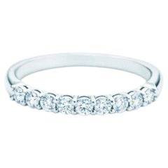 TIFFANY & Co. Forever Platinum 2.2mm Half Circle Diamond Embrace Band Ring 10