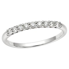 TIFFANY & Co. Forever Platinum 2.2mm Half Circle Diamond Embrace Band Ring 10