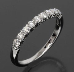 TIFFANY & Co. Forever Platinum 2.2mm Half Circle Diamond Embrace Band Ring 5
