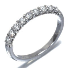 TIFFANY & Co. Forever Platinum 2.2mm Half Circle Diamond Embrace Band Ring 5.5