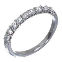 TIFFANY 
Co. Forever Platinum 2.2mm Half Circle Diamond Embrace Band Ring 5.5