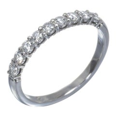 TIFFANY & Co. Forever Platinum 2.2mm Half Circle Diamond Embrace Band Ring 5.5