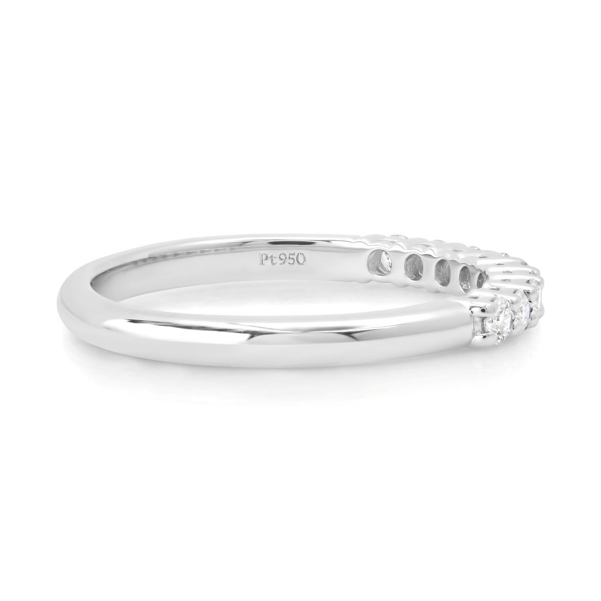 TIFFANY & Co. Für immer Platin 2.2mm Halbkreis Diamantband Ring 7 Damen im Angebot