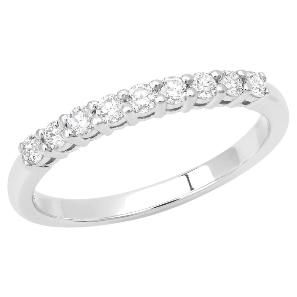 TIFFANY & Co. Forever Platinum 2.2mm Half Circle Diamond Embrace Band Ring 7