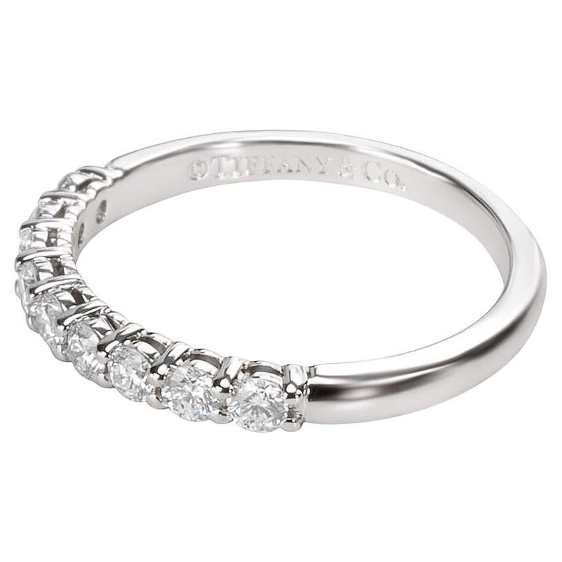 TIFFANY & Co. Forever Platinum 2.2mm Half Circle Diamond Embrace Band Ring 7