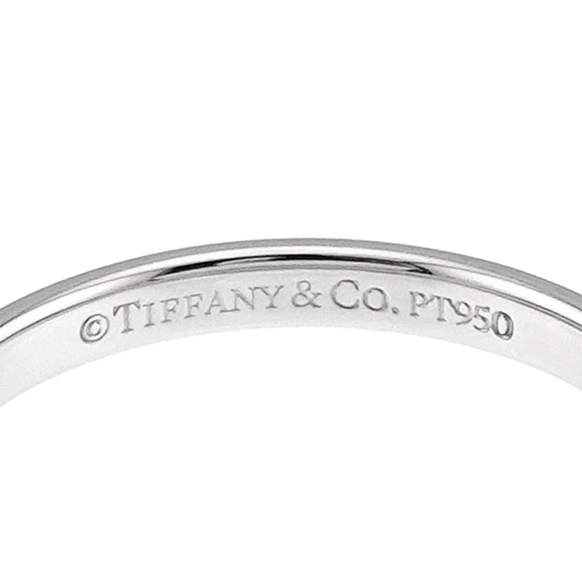 TIFFANY & Co. Forever Platinum 2mm Lucida Wedding Band Ring 5 For Sale 2